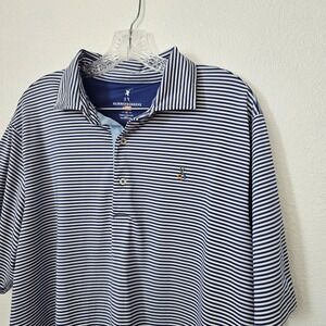 Fairway & Green Blue and White Striped Men's Golf Polo Size XL‎